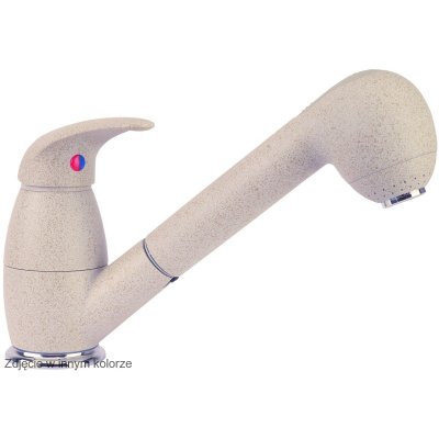 Bateria zlewozmywakowa z wyciąganą wylewką szara Deante Azuryt BPU 371M